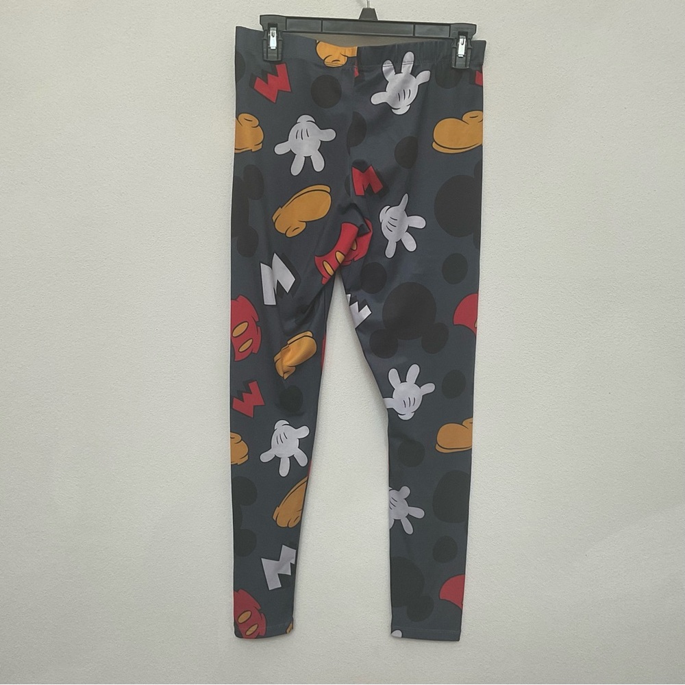 Kid's Disney Grey Mickey Mouse Print Leggings Size Large
